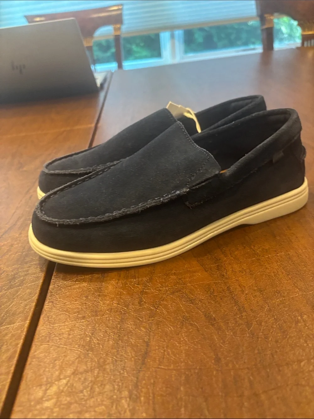 Brand new with tags Zara boys Navy Suede Slip-On Loafers - Casual Comfort size 4